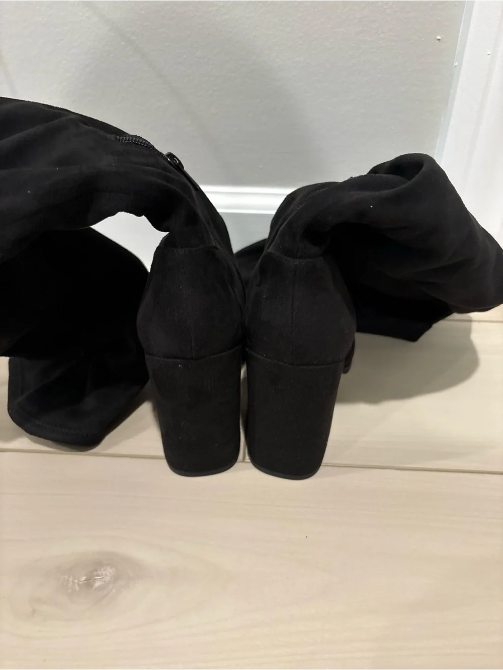Jessica Simpson Black Over-the-Knee Suede-Look Boots